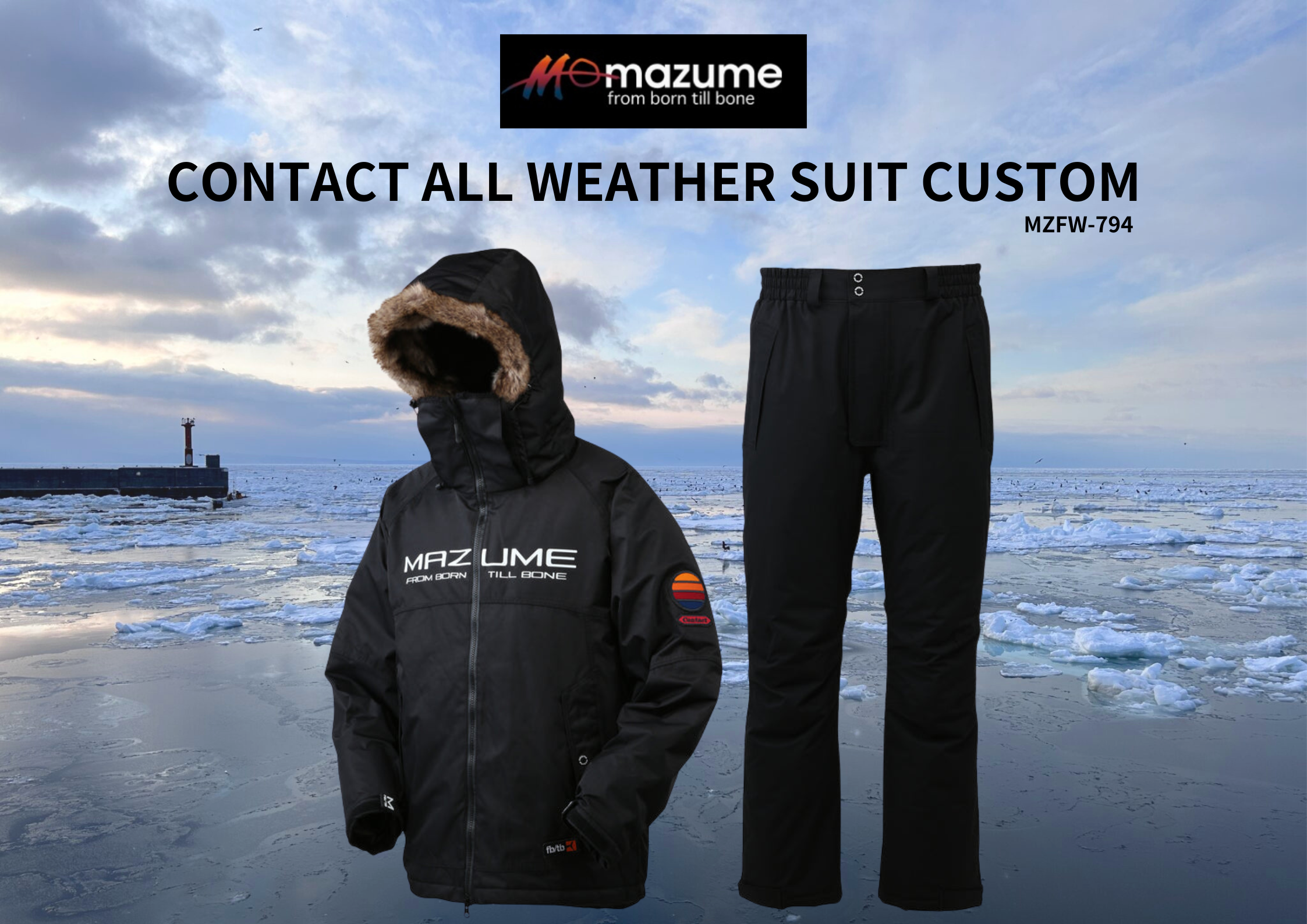 マズメ (Mazume) CONTACT ALL WEATHER SUIT (コンタクトオールウェザースーツ) MZFW-635-14 ネイ mazume CONTACT ALL WEATHER SUIT  | mazume CONTACT ALL